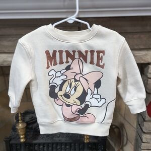 Disney Cream Minnie Mouse Kids Sweatshirt